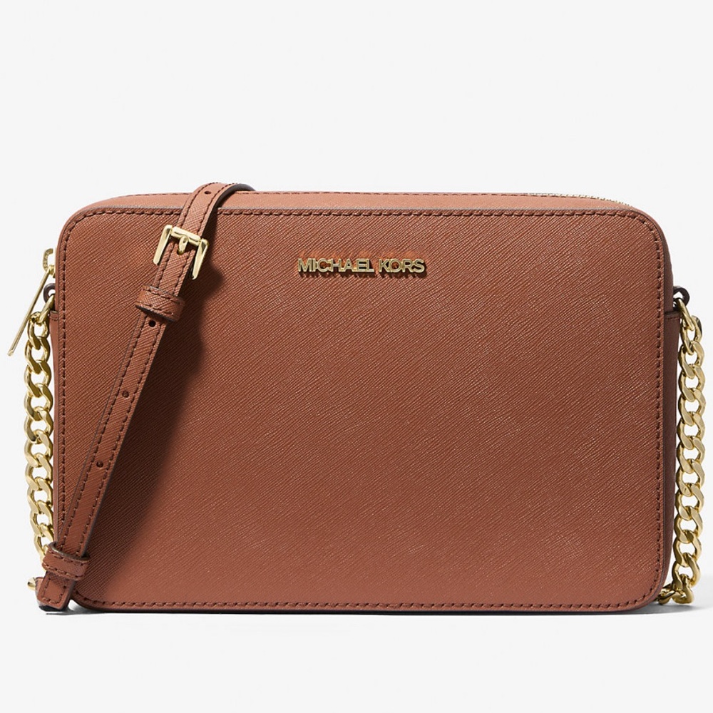 Michael Kors Jet Set Large Saffiano Leather Crossbody Bag